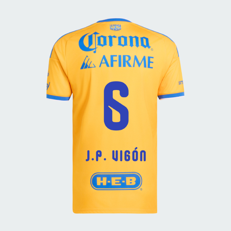 Tigres UANL Home J.P. VIGÓN 6 Jersey 26-27